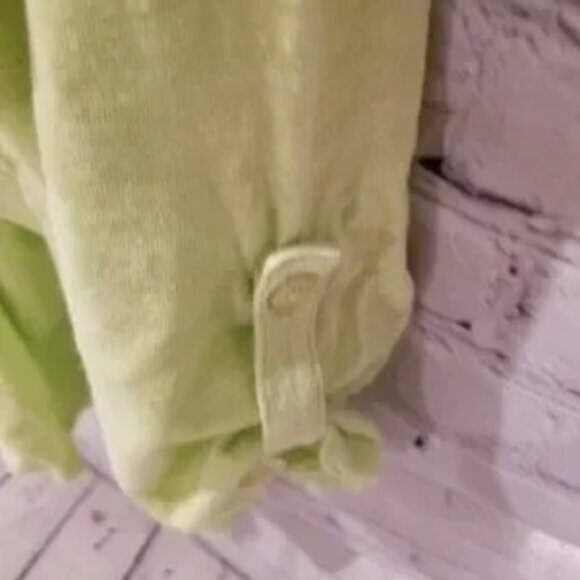 CHICO'S size 2 lime green blouse with roll tab sleeves and beaded bodice - Picture 2 of 4